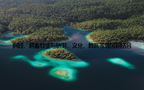 例如, 将畜牧业与旅游、文化、教育等领域相结合, 打造全新的产业模式 关注社会责任, 实现可持续发展在追求经济效益的同时, 年轻人还应关注社会责任