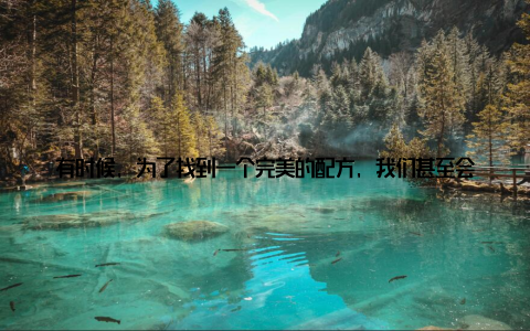 有时候, 为了找到一个完美的配方, 我们甚至会在实验室里通宵达旦地工作我记得有一次, 我们为了研究一种新型饲料添加剂, 连续几天都在实验室里